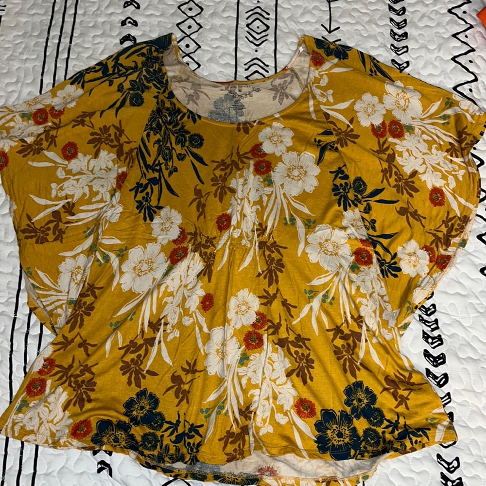 Sonoma yellow floral top